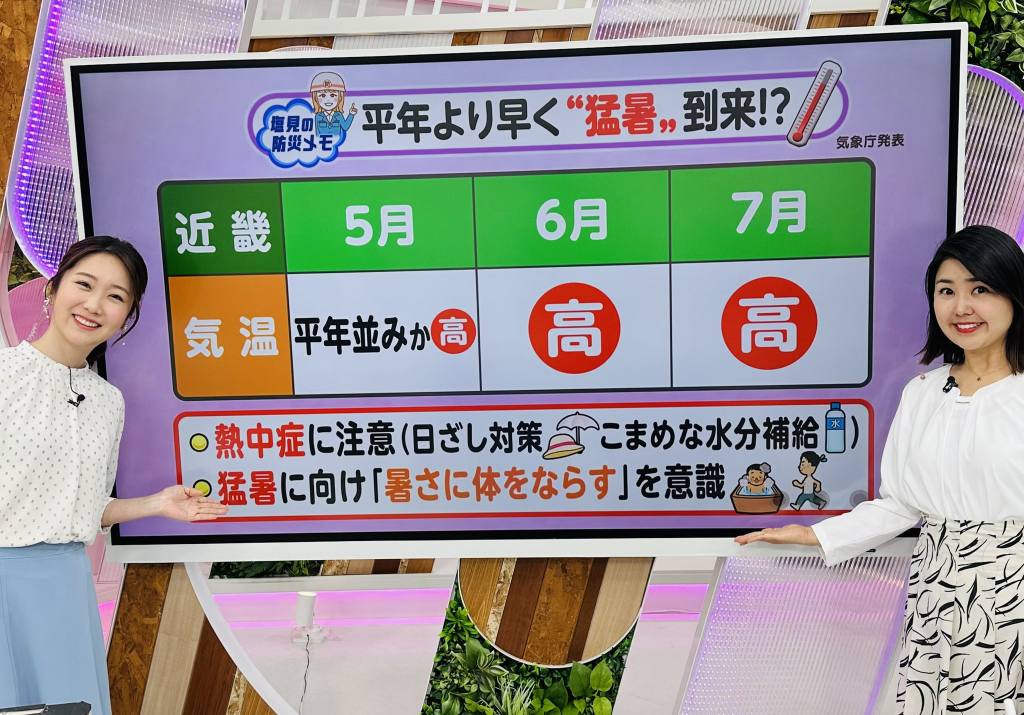 今年は「猛暑」が例年より早くやってくるかもしれません。